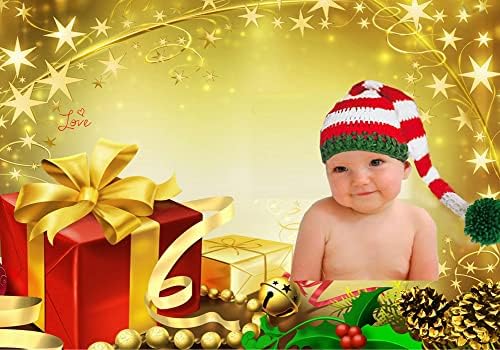 UNNQLL/ 2 броя, Детска Коледна Вязаная шапка с елф, шапки с pom-помераните, Вязаная Шапчица Дядо-Мраз, коледа, Коледни подаръци