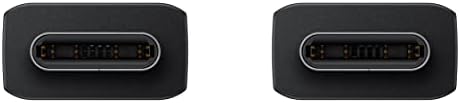 Кабел SAMSUNG Type-C-Type-C с дължина 1,8 м (5A), Черна, USB Адаптер C за стена зарядно устройство с мощност 25