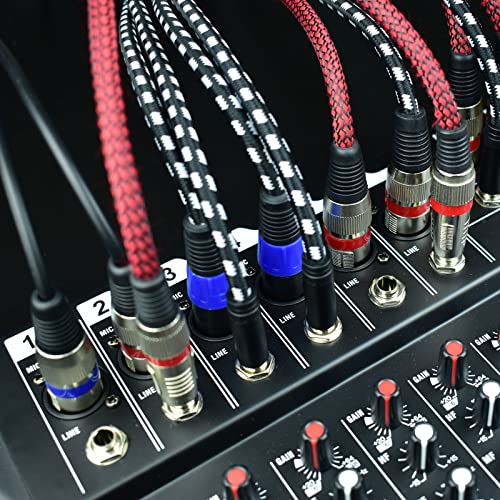 Кабел-сплитер Mugteeve XLR Y с вход от 2 штекеров до 1 штекеру, Разъемный кабел XLR за микрофон, Балансиран