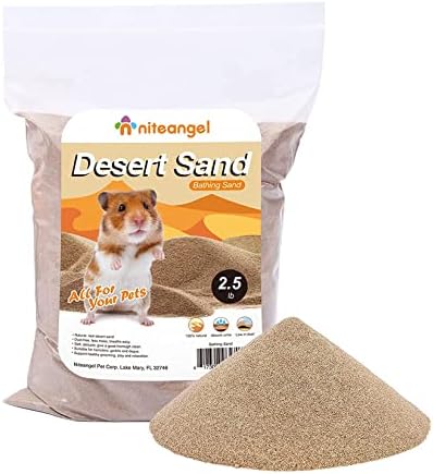 Пясък за баня в пустинята, за хамстери Niteangel | Непыльный Пясък за къпане или Пълнител за саксията за Хамстери, чинчили, Мишки-един