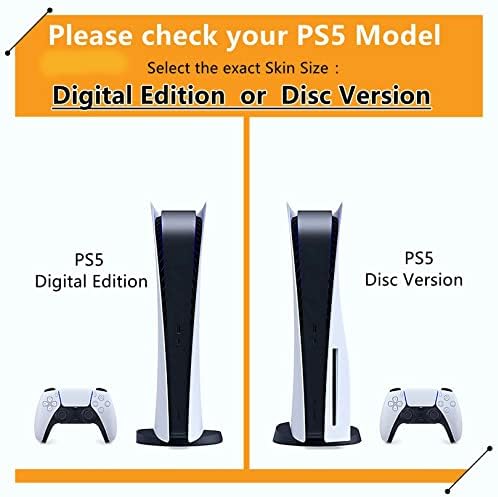 Най-добрият фабрично калъф за PS5 Skin Disc Edition & Digital Edition за конзола и контролер, винил калъф, който предпазва