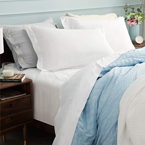 Bedsure White Pillow Shams Комплект от 2 възглавници King Size 20x36 инча, Тампони от матирана Микрофибър за легла Queen-size,
