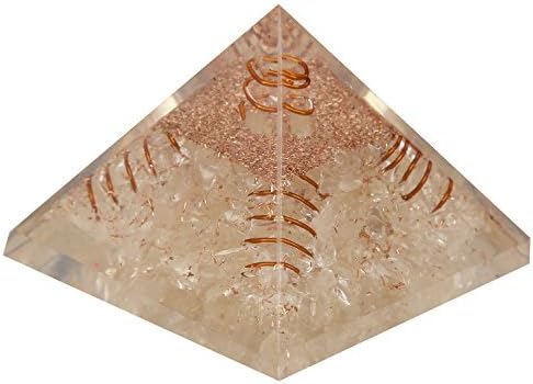 Пирамидка от Прозрачен Кварц със Скъпоценния камък на Премиум-клас от 5 Елементи за Защита от електромагнитни смущения,