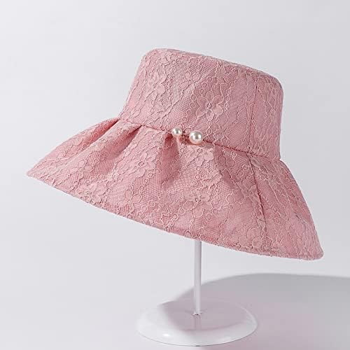 Фетровая шапка за жени, лятна дамски градинска шапка от слънцето с голяма глава, лейси панама, дамски ковбойская шапка