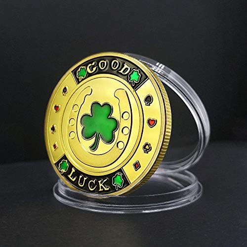 Изискана Монета Детелина Щастлива Покер Монета, Медал За Късмет Монети За Вземане на решения Метална Играчка Монета Идеален