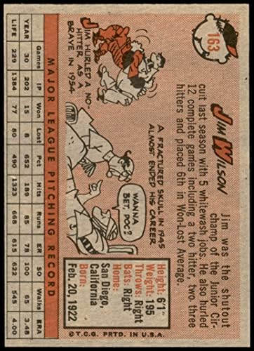 1958 Topps 163 Джим Уилсън Чикаго Уайт Сокс (бейзболна карта) в Ню Йорк+ Уайт Сокс