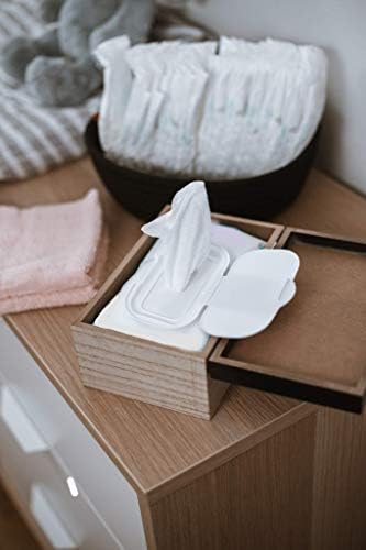 Диспенсер за смываемых кърпички за баня Декоративна Дървена кутия (MDF) Контейнер за съхранение на пелените или смываемых