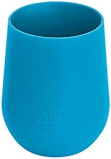 ez pz Mini Cup 3 в опаковка (синьо, корал и сиво) - силикон чаша за деца - Разработена от специалист педиатър кърменето