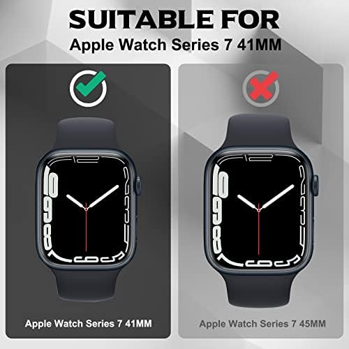 (2 опаковки) Orzero е Съвместим с корпус Apple Watch Series 8 41 мм, Series 7 41 мм, рамка с кристали, Защитно покритие от