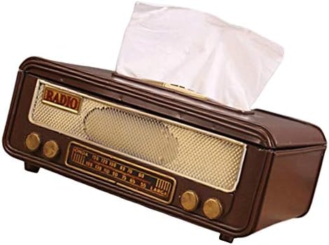 LLLY Ретро Радио Форма на Кутия За Салфетки Кутия За Съхранение на Салфетки Контейнер Титуляр на хартиен носител