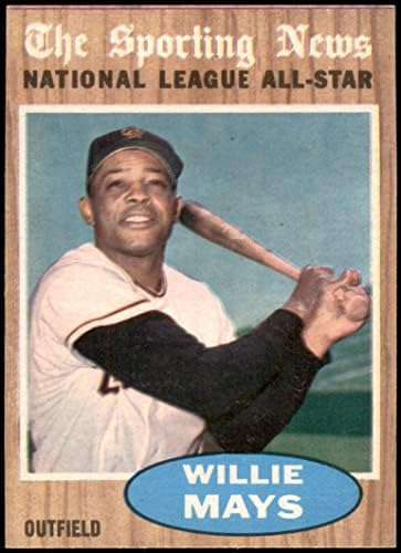 1962 Топпс 395 All-Star Уили Мейс Сан Франциско Джайентс (Бейзболна картичка) EX/MT Джайънтс