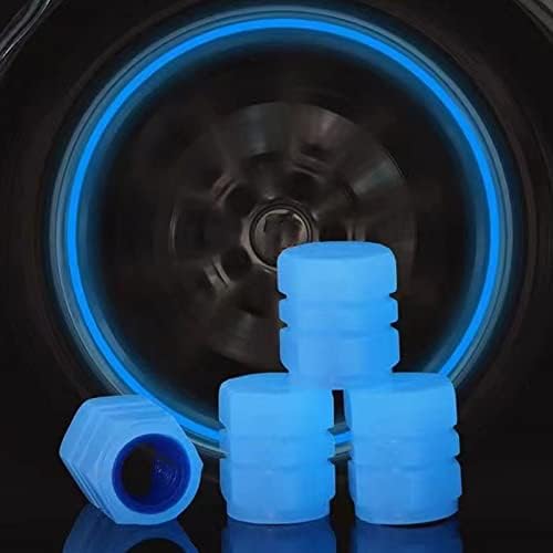 MOTEERLLU Флуоресцентни Капачки за Вентили за Автомобилни гуми, 10шт Универсални Флуоресцентни Кепета Клапани за Автомобилни