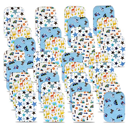 Детска гъба – 36 опаковки фланелевых мочалок за новородено – памук - Забавен, цветен дизайн – за Многократна употреба