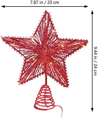 PRETYZOOM 3шт Коледа Пятиконечное Украса под формата На Петолъчна Звезда Украса във Формата На Звезда От Ковано Желязо