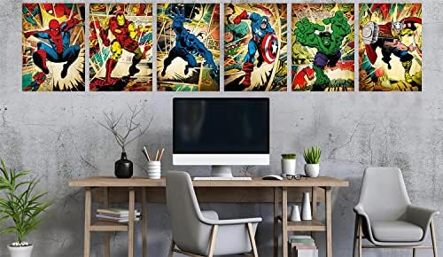 Плакати Супергерои на Marvel Отмъстителите Акварел Плакат на Отмъстителите монтаж на стена арт декор на стените