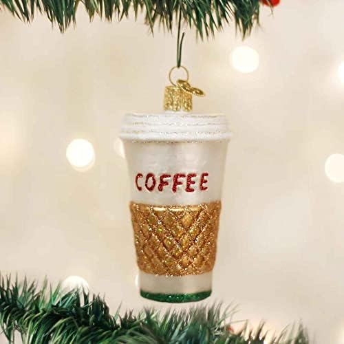 Коледна Кафеена Чаша Old World Coffee to Go с Декорация във формата на Стъклена Елха 32171 Безплатна Скоростна Нова