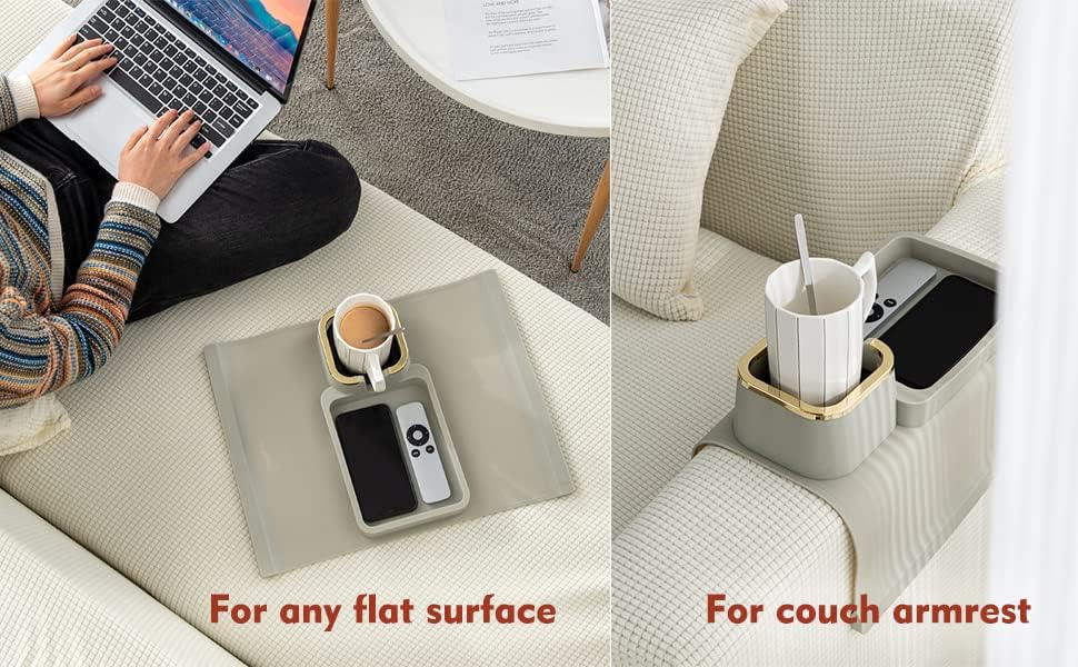Поставка за чаши за дивана, Силикон поставка за Чаши Elimiko със защита От разливане и приплъзване, Здрав и