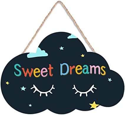 Дървена Табела Sweet Dreams Clouds Stars - Подвесная Врата Табела За Сън на Бебето, Малка Дървена Табела, Декорация