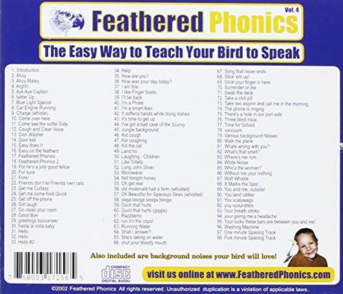 Акустика птици: - Лесният начин да се научи вашата птица да говори Това 4: Още 96 думи и фрази