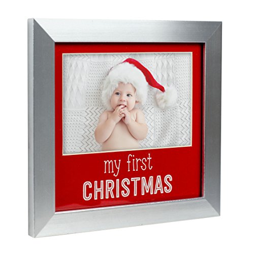 Лил Праскова, Първата Ми Коледна Сребро-Червена рамка за снимка, Първата Коледна рамка за снимка за Дете, Подарък за Спомен