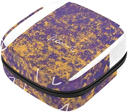 Виолетово-Жълт Цветен Блок, Чанта за съхранение на Хигиенни Кърпички, Преносим Чанта за Менструалния набиране на Седалките