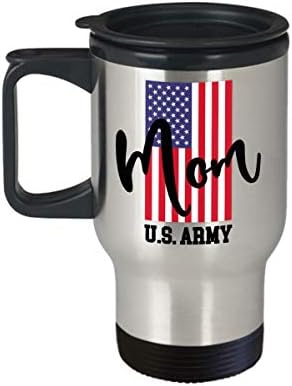 Пътна Чаша за майките от Армията на САЩ, подарък за мама от армията, Подарък за Деня на Майката от Сина, Армията чаша с