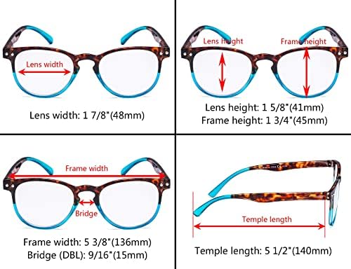 Eyekepper 3-Pack Очила за четене, Блокиране на Синя Светлина, Оранжево Оцветени Очила за Четене за Жени + 1.50