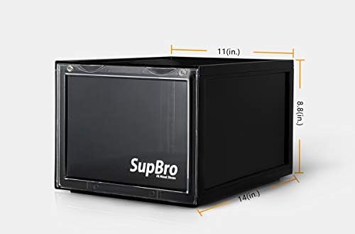 Кутия за събиране на SupBro - Кутия за съхранение на обувки с лесен достъп -Пластмасова Сгъваема Сгъваема витрина за съхранение