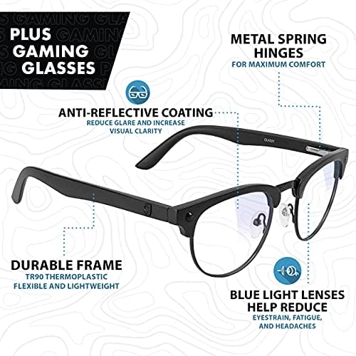Очила Glassy Morrison Premium Light Blue Blocking Glasses, които Правят напрежение на очите и Умора, Очила за компютър