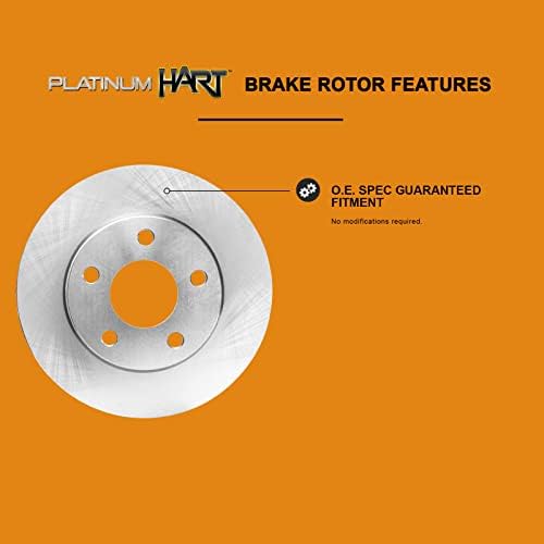 Комплект предните спирачки и ротори Hart Brakes |размерът на Предните спирачни накладки | Спирачни ротори и подложки
