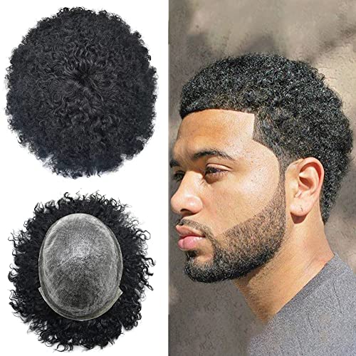 Чудо-коса за черните мъже, Афро-Перука за черните мъже, напълно изкуствена кожа, инжектиране на човешка Коса, Мъжки Направления