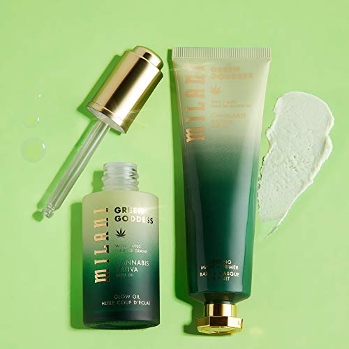 Milani Green Goddess Sleeping Mask + Грунд - Маска за лице с коноп масло за самостоятелно грижа за кожата, която Отпуска кожата,