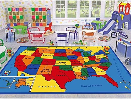 Деца /Детска стая /Детска градина / Клас /зала за игри Развивающий Мат САЩ Карта на Съединените Щати Океаните Площ от Петдесет
