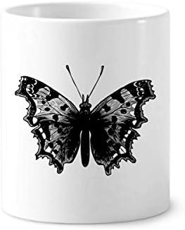 Черна Пеперуда Проба На Четка За Зъби, Държач За Писалка Чаша Керамична Поставка За Чаша За Моливи
