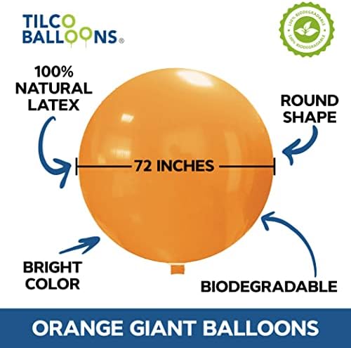 Гигантски балони 72 | Готови за надуванию въздух, Хелий или запълване с вода | балон за попадане вътре - 1 бр. | Tilco Balloons