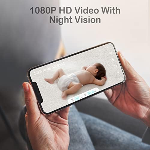 Видеоняня Sense-U HD камера, WiFi 1080P HD и фоновия звук, нощно виждане, двустранно разговор, откриване на движение