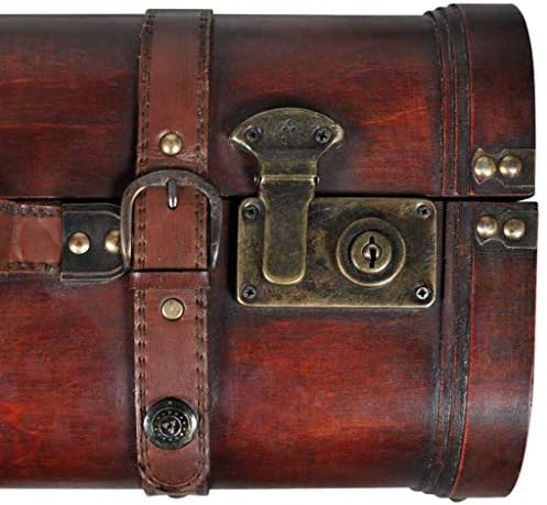 VidaXL 2 елемента Дървена Кутия, За Съхранение на Съкровища Пътен Куфар двойна котела В Ретро Стил