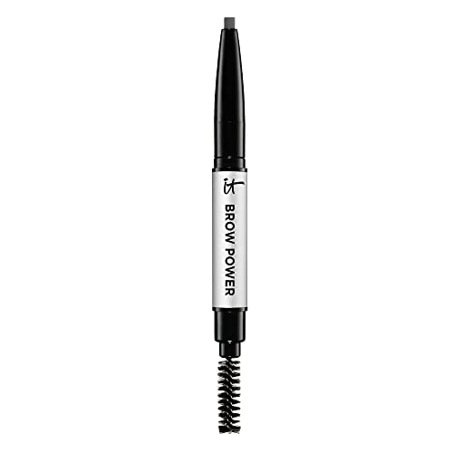 IT Cosmetics Brow Power, Универсален тъмно сив - Размер за пътуване - Универсален молив за вежди - Имитира външния вид