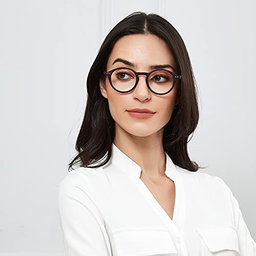 Дамски очила за четене JOOX Blue Light Blocking, Кръгли Очила с Антирефлексно покритие и Пружинным тръба