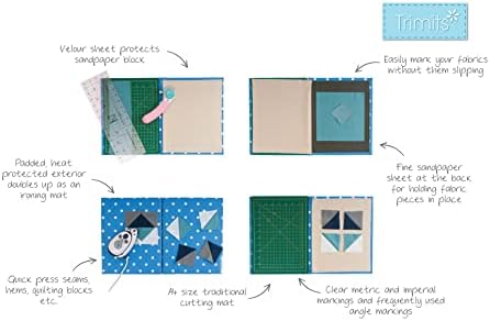 Многослоен мат Trimits Quilters 4 в 1, Текстилен, Многоцветен, 24 x 30 x 2,5 см