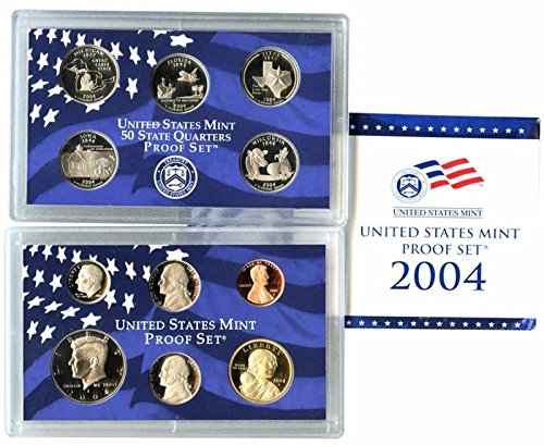 2004 S комплект от 11 теми Proof, в оригиналната им опаковка от монетния двор на САЩ Proof