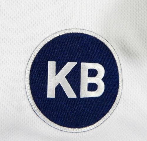 2022 Детройт Тайгърс Скот Кулбо 53 Играта е Пусната В Бяла Тениска KB Пластир 50 2 - Използваните в играта тениски