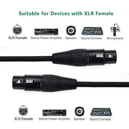 NANYI 2 елемента XLR Конектор за свързване на микрофонного кабел XLR към свързващ кабелям XLR, 3-Пинов XLR конектор