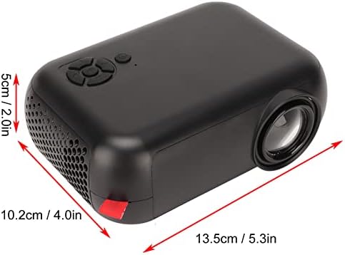 Мини Проектор, видео проектор 1080P, Черен Захранване с Дистанционно Управление от 13 до 100 инча Преносим Проектор за Домашно