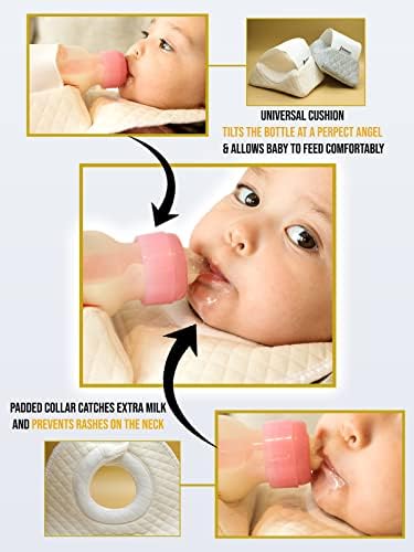 Държач за бебешко шише Kuddley 2 в 1, Възглавница За Самостоятелно Хранене на Бебето, Държач за бебешки шишета