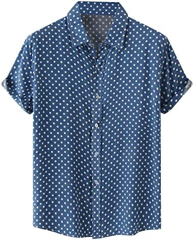 XXBR Мъжки Хавайски Ризи с Копчета с Графичен Принтом, Реколта Блузи С Къс Ръкав За Летните Почивки, всеки