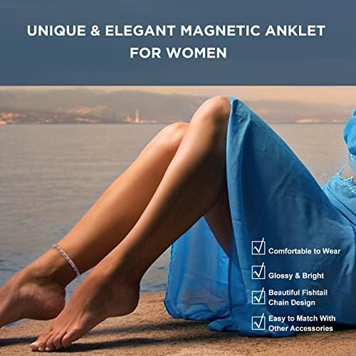 USWEL Магнитен къс чорап, Гривни за жени, Гривна за Магнитотерапии Артрит, Елегантна Гривна под формата на Рибено Опашката,