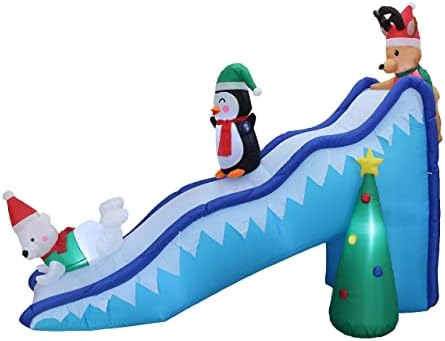Комплект от две украса за Коледното парти, състоящ се от 9 крак в Пингвин, Северен елен, бяла мечка, Коледна елха, трио,