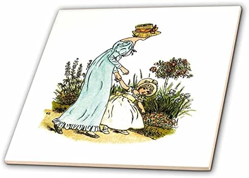 3. Красива илюстрация на Кейт Грийнуей, която изобразява майка с дете - Плочки (ct_356334_1)