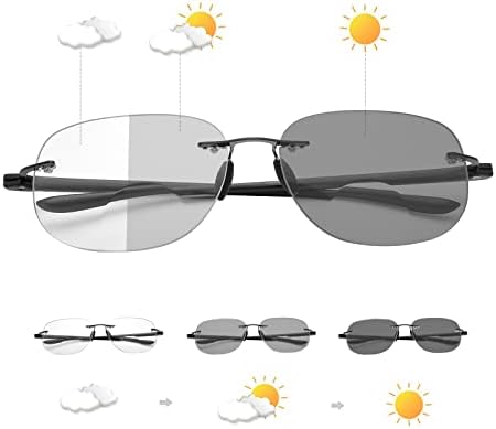 YIMI Фотохромичните Бифокални Очила за Четене за Мъже, Жени, Ултравиолетови Слънчеви Очила За Четене, Компютър,